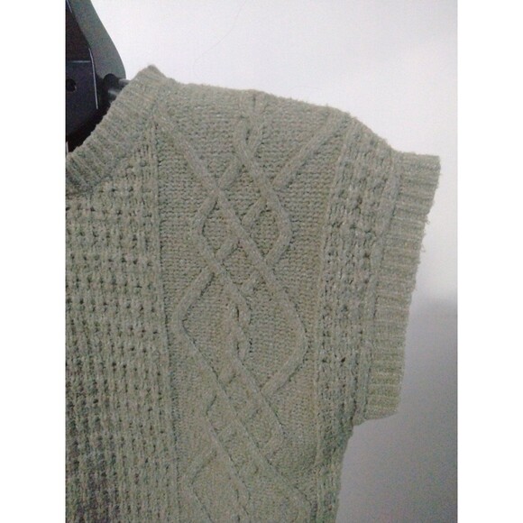 Women's Hippie Rose Crop Sweater * size SMALL * short sleeve green - Picture 2 of 7